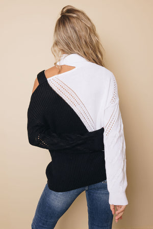 Larkin Cold Shoulder Sweater Stay Warm In Style