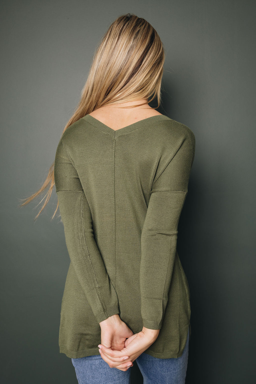 Flow My Way Soft V-Neck Sweater Stay Warm In Style