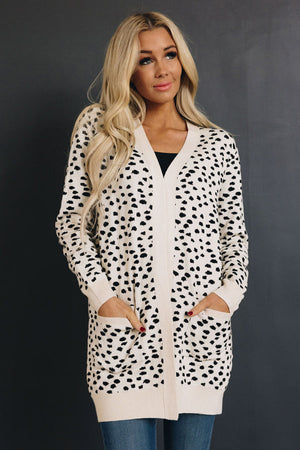 On The Dot Cardigan Stay Warm In Style