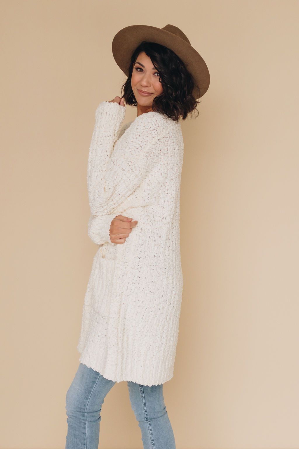 Homegrown Pebble Textured Cardigan Stay Warm In Style