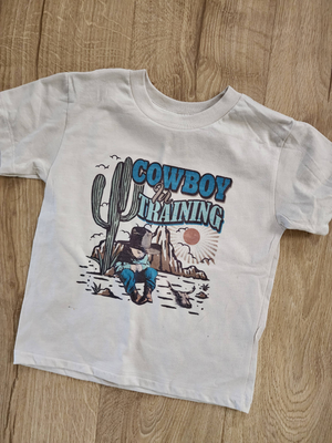 Cowboy in training kids western graphic tee MaddisonCo Inc