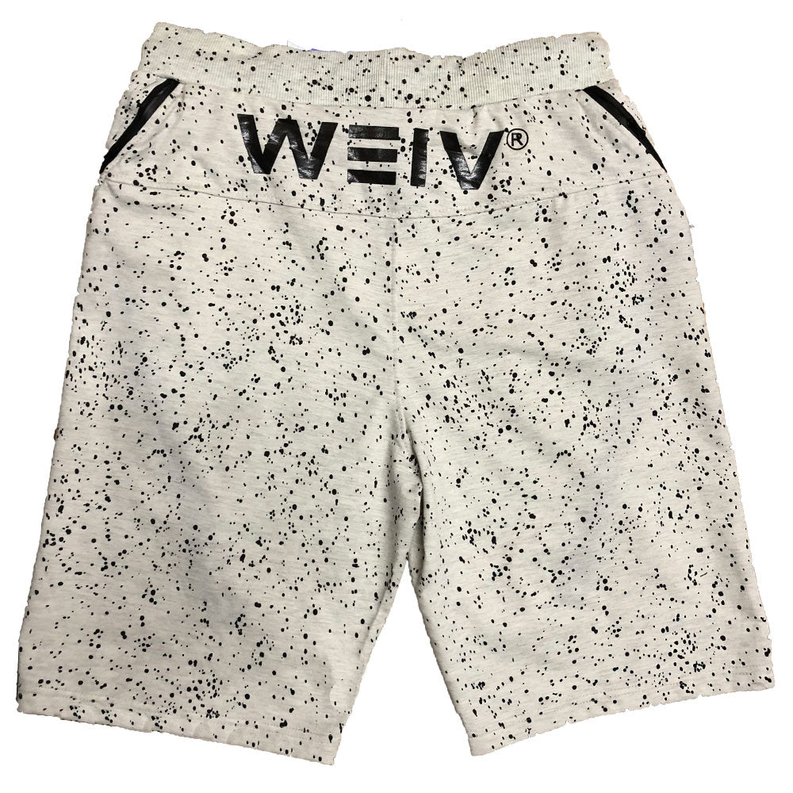 White Splatter Logo Shorts