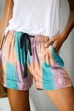 Women's tie-dye printed high waist shorts Luchu