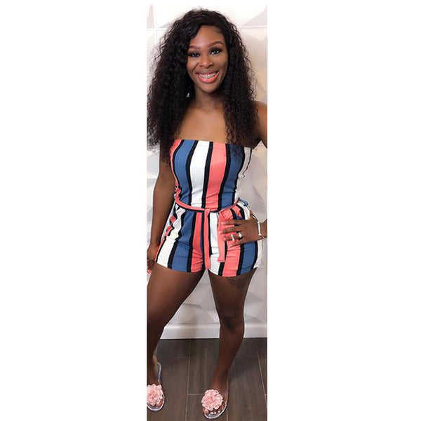 Colorful Striped Sashes Tube Romper CTHF-9005 PACIFIC COLLAB