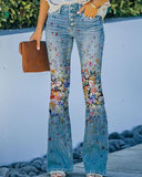 Printed Thin Jeans MaddisonCo Inc