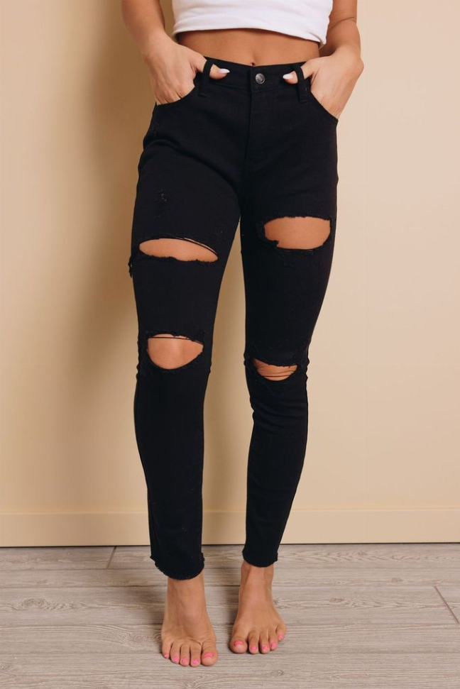 Abbey High Waisted Distressed Jeans