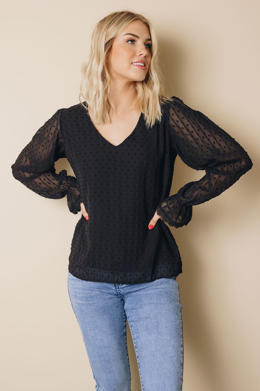 Estelle Puff Sleeve Top Stay Warm In Style