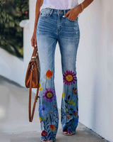 Printed Thin Jeans MaddisonCo Inc