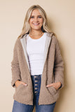Joya Sherpa Hooded Coat Stay Warm In Style