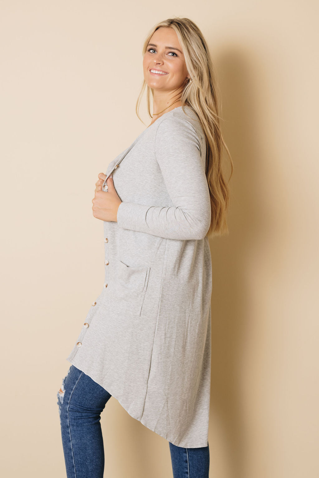 Easy Living High Low Ribbed Cardigan Stay Warm In Style