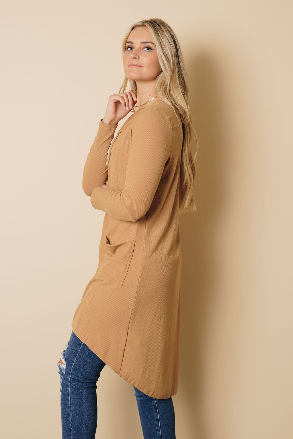 Easy Living High Low Ribbed Cardigan Stay Warm In Style