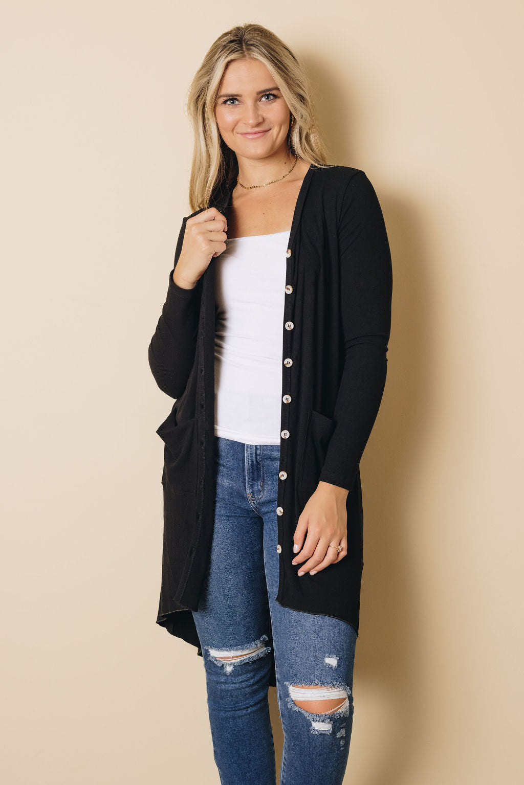 Easy Living High Low Ribbed Cardigan Stay Warm In Style