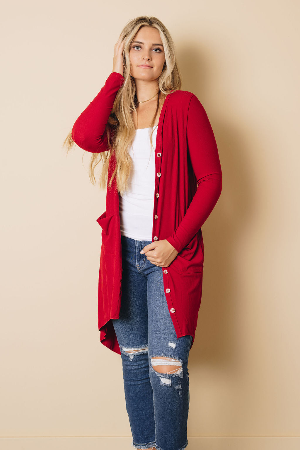 Easy Living High Low Ribbed Cardigan Stay Warm In Style