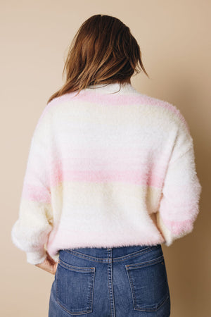 Linneth Mohair Striped Sweater Stay Warm In Style