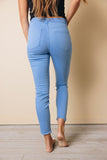 Janice High Waist Denim Jeans Stay Warm In Style