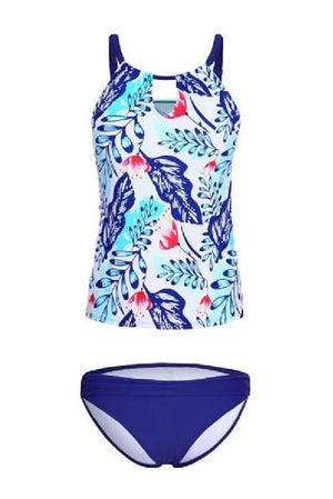 Viola Patterned Tankini Stay Warm In Style