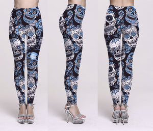 European and American new digital printing color taro ladies nine pants W2B
