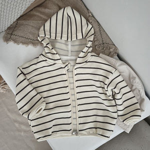 Unisex Baby Striped Long Sleeve Hoodie