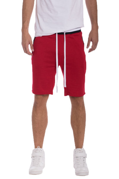 BRANDON FRENCH TERRY SHORTS- RED Lime Milo