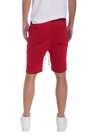 BRANDON FRENCH TERRY SHORTS- RED Lime Milo