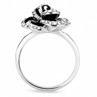 TK3577 - Stainless Steel Ring No Plating Women Top Grade Crystal Clear W2B