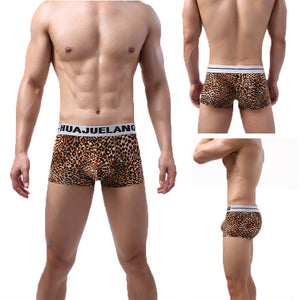 Men's Fashion Leopard Print Low Waist Briefs Luchu